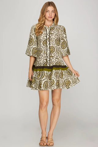 Fortnight Mini Dress- Olive