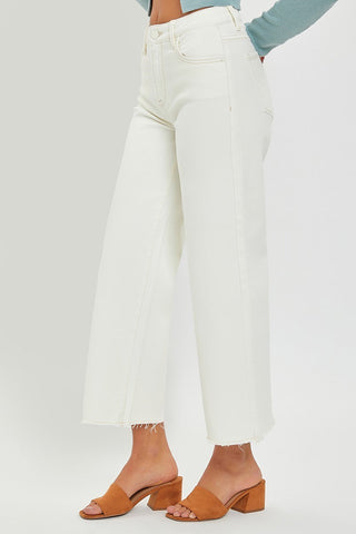 Curvy White Hydrangea Jeans