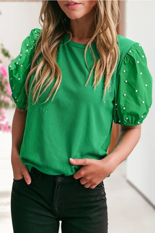 All The Girl Vibes Top- Green
