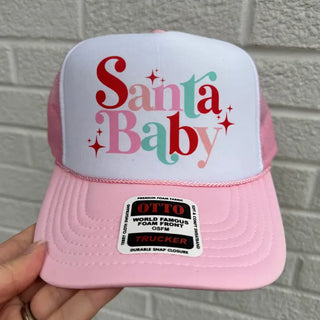 Santa Baby Trucker Hat-Pink