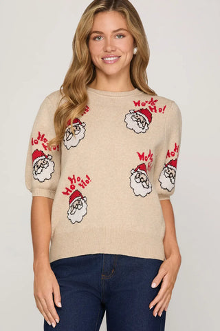 Jolly Santa Sweater Top