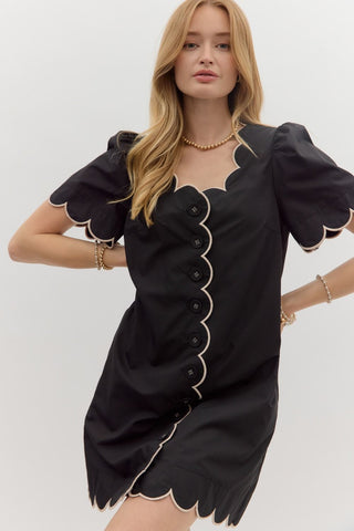 Scalloped Cutie Mini Dress