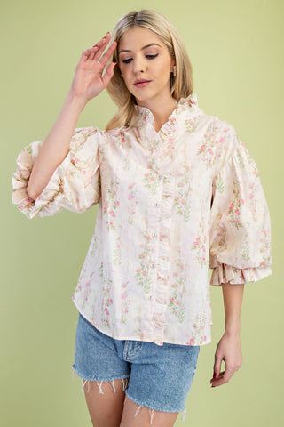The Cottage Charm Top - Pink