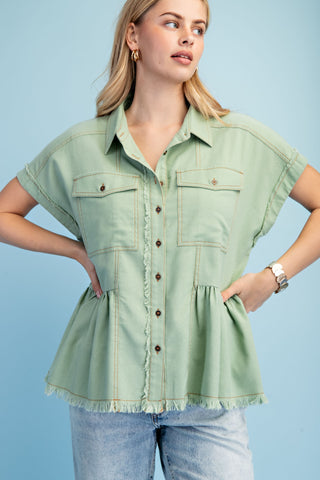 The Prairie Honey Top - Sage