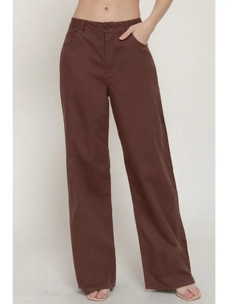 The Staple Straight Leg Pant - Brown