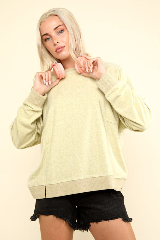 In Your Dreams Sweatshirt in Apple Green