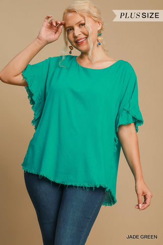Curvy Amy Top- Jade Green