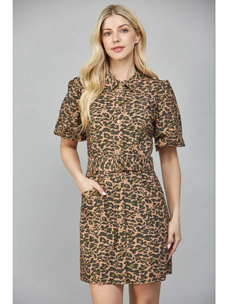 Charming Leopard Print Dress