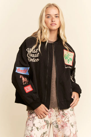 West Coast Bomber Jacket- Black