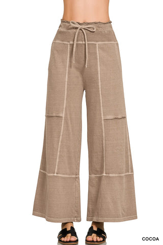 The Boho Terry Washed Pant - Cocoa