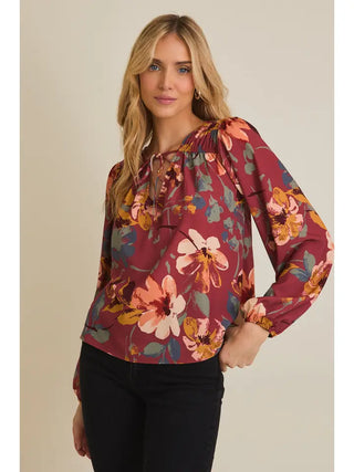 Pumpkin Spice Floral Top