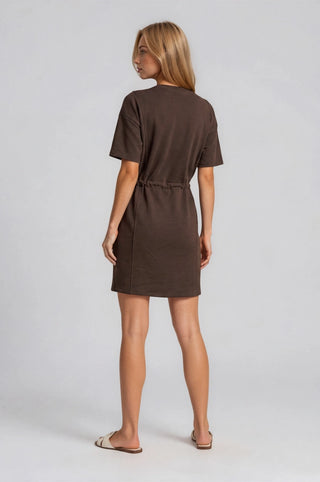 Mallory Mini Dress- Brown