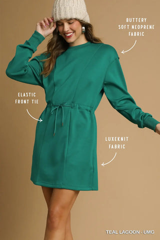 Casual Class Dress- Teal
