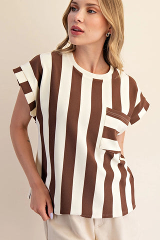 Colette Top- Brown