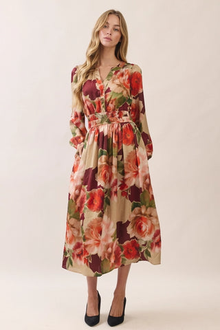 Cottage Bloom Midi Dress