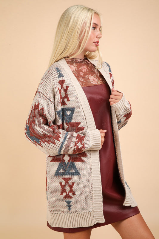 Cream Aztec Cardigan