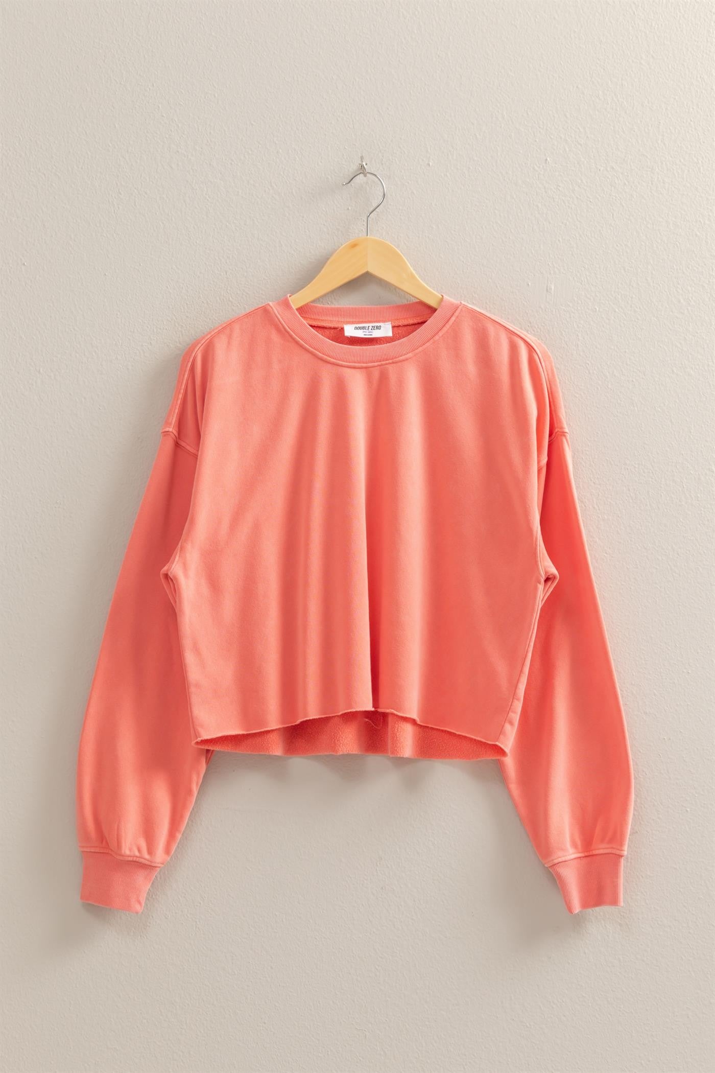 Spring Favorite Sweatshirt- Coral