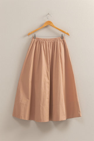The Charlotte Midi Skirt- Dark Taupe