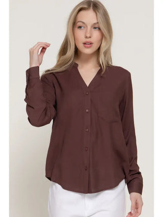 Day to Night Button-Up - Brown