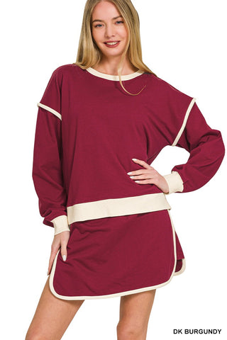 The Dash Downtown Set- Burgundy
