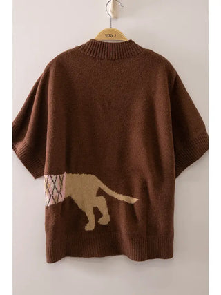 The Dog Knit Top - Mocha
