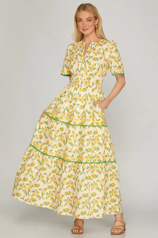 The Easter Brunch Maxi - Yellow