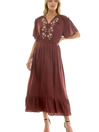 New York Minute Maxi Dress- Wine