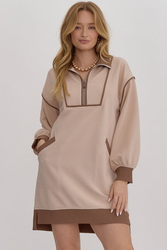 Taupe Town Dress