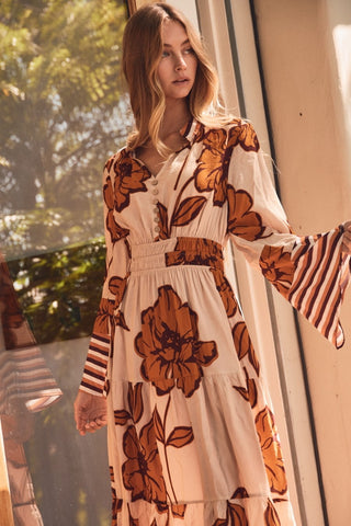 Fall Bloom Midi Dress