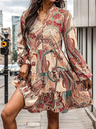 Fall Floral Mini Dress