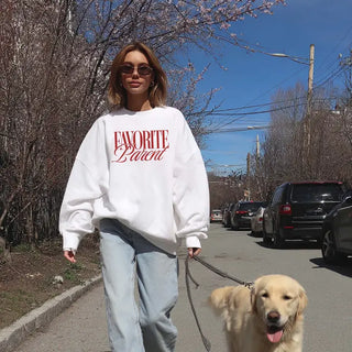 Favorite Parent Sweatshirt- White