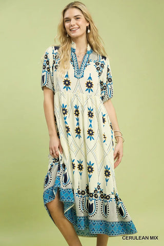 Floral Fantasy Midi - Cerulean Mix