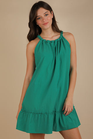 Mini Delight Dress-Green