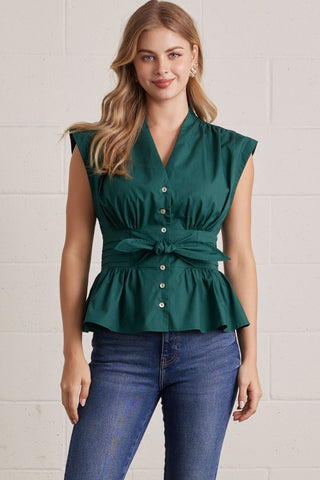 The Avenue Top- Heather Green