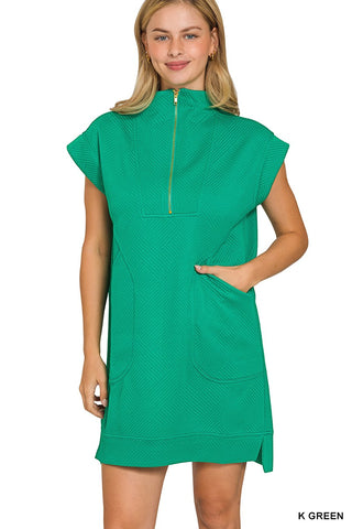 The Zip & Go Dress - Kelly Green