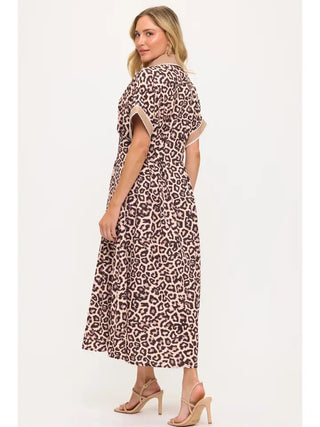 Untamed Grace Midi Dress-Mocha