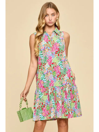 The Lilly Collared Dress - Mint