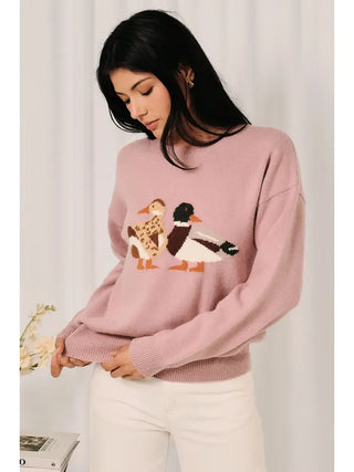 Mallard Knit Sweater- Lavender
