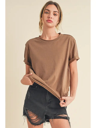 Mali Baby Tee Top- Mocha