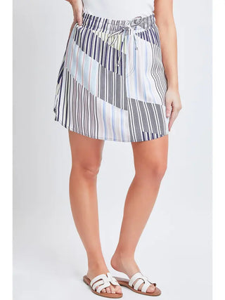 The Dolphin Skort - Multicolor Stripe