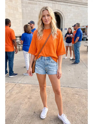 Touchdown Top- Orange