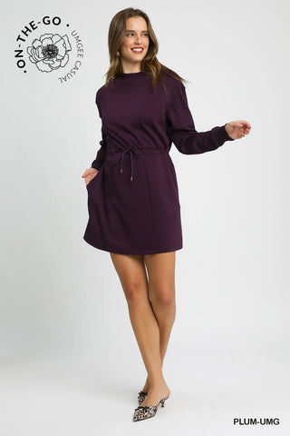 Casual Class Dress- Plum