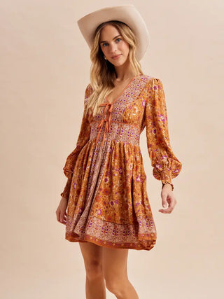 Pumpkin Spice Boho Dress
