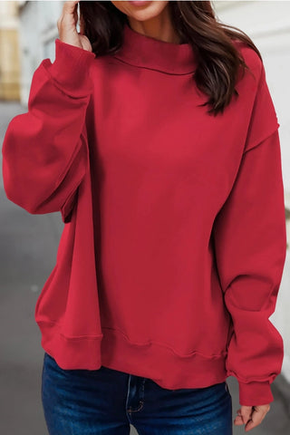 Daydreamer Mock Neck-Red