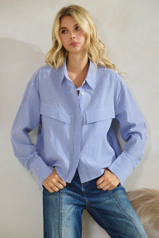 The City Cuff Button Down - Indigo Blue