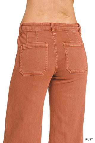 Good Day Cropped Pant- Rust