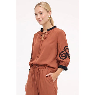 Sahara Stitch Blouse- Sienna