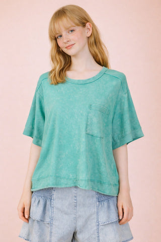 Never Too Many Cropped Tee - Seafoam