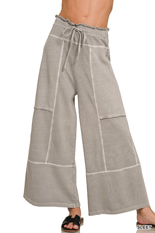 The Boho Terry Washed Pant- Grey