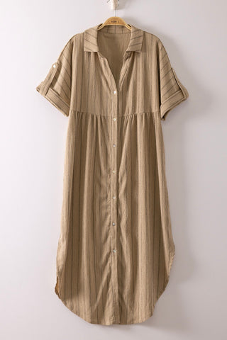 Soft Dunes Linen Dress- Taupe